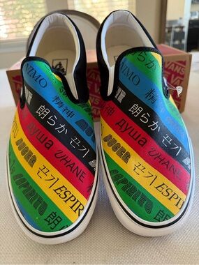 VANS Spirit 2020 Olympics International Script Bright Slip-On Shoes Men' Sz 11